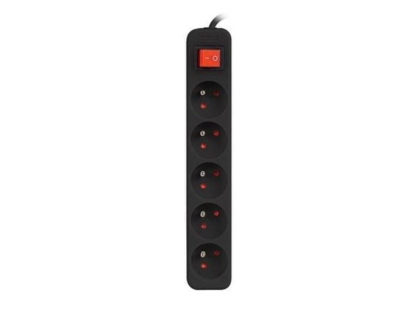 Lanberg PS1-05E-0150-BK, 1,5 m, Sisätila, Tyyppi E, Suora, IP20, Ylikuormitussuojaus