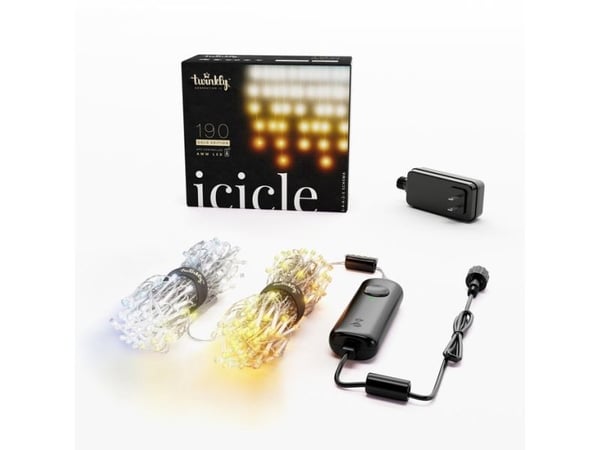 Twinkly Icicle - Stringlys - LED - klasse G - varmt hvitt til kjølig hvitt lys