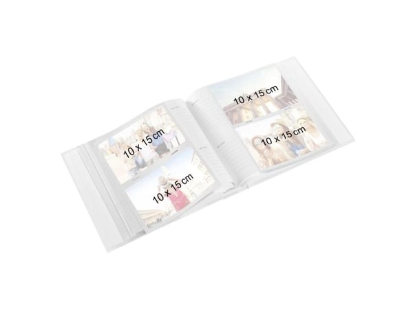 Hama Designline II, Hvit, 200 ark, 100 x 150 mm, Hvit, 100 ark, 225 mm