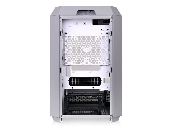 Thermaltake The Tower 300 - Mikrotårn - micro ATX - sidepanel med vindu (herdet glass) - ingen strømforsyning (PS/2) - kalkstein - USB/lyd