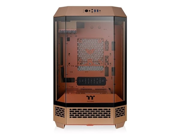 Thermaltake The Tower 300 - Mikrotårn - micro ATX - sidepanel med vindu (herdet glass) - ingen strømforsyning (PS/2) - gravel sand - USB/lyd