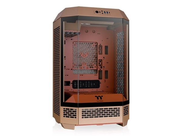Thermaltake The Tower 300 - Mikrotårn - micro ATX - sidepanel med vindu (herdet glass) - ingen strømforsyning (PS/2) - gravel sand - USB/lyd