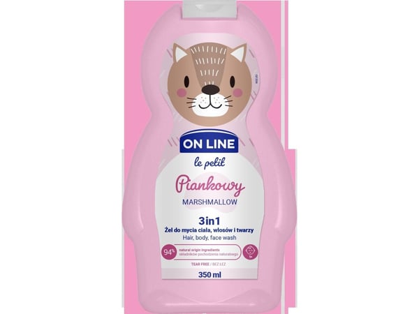 On Line Le Petit Gel 3-i-1 for vask av kropp, hår og ansikt for barn 350 ml