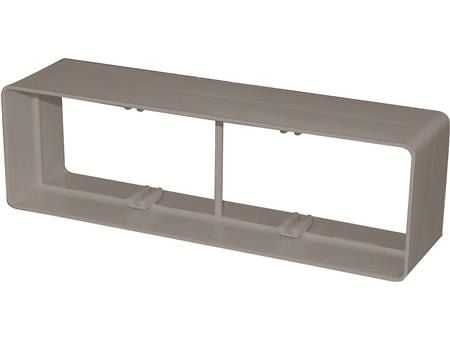 Fresh plastsystem Rekt. nippel/samlestykke 204x60 mm, grå.