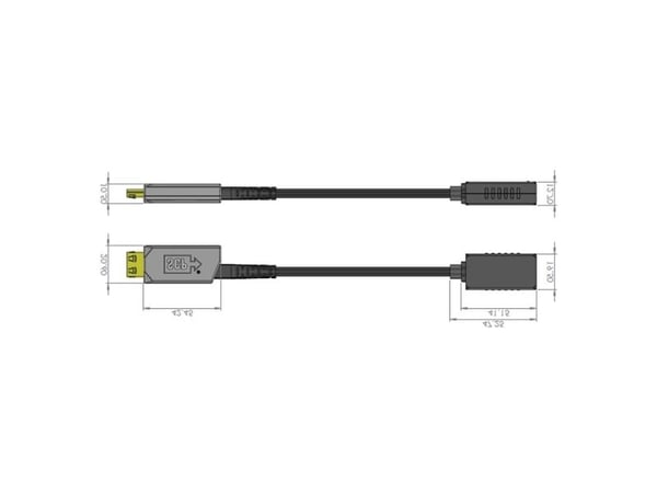 SCP 998-DO-EXT, AV-sender og -mottaker, Koblet med ledninger (ikke trådløs), Sort, Sølv, HDCP