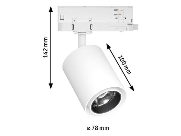 Paulmann 96565, Spotlight på skinne, Ikke-utskiftbare pærer, 1 ampuller, LED, 10 W, 4000 K