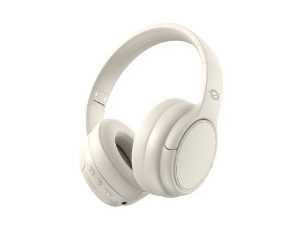 Conceptronic Parris - Hodesett - full størrelse - Bluetooth - trådløs - 3,5 mm jakk - kremfarget