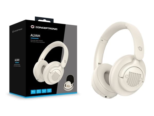 Conceptronic ALVAH02C, Ledning & Trådløs, Musikk, 20 - 20000 Hz, 233 g, Hodesett, Krem