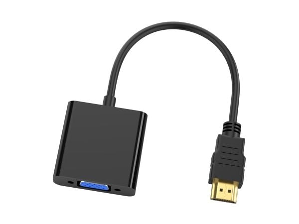 Conceptronic ABBY20B HDMI to VGA Adapter, 0.25 m, HDMI Type A (Standard), VGA (D-Sub), Male, Female, Straight