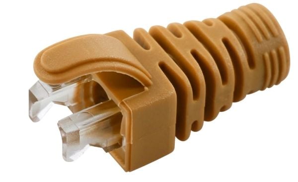 MicroConnect - Nätverkskabelsko - orange (paket om 100)