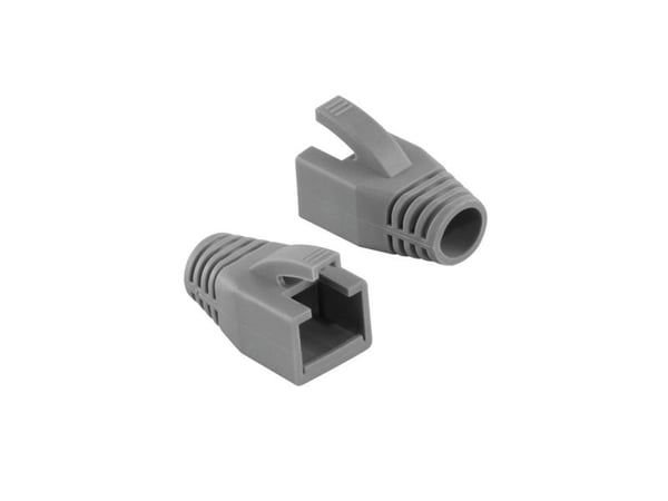 MicroConnect - Nettverkskabeloppstart - Cat 7, strain relief, up to 8.5 mm - grå (en pakke 50)