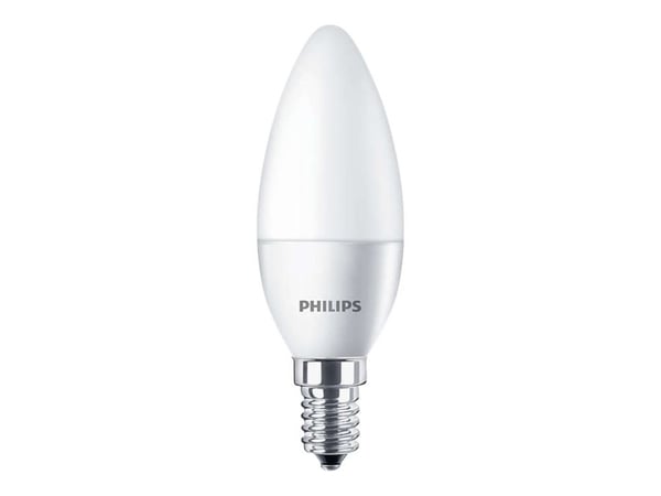 Philips CorePro LEDcandle - LED-lyspære - form: B35 - mattslipt finish - E14 - 5.5 W (ekvivalent 40 W) - klasse A+ - varmt hvitt lys - 2700 K