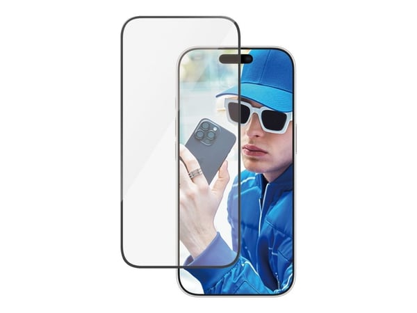 PanzerGlass - Skjermbeskyttelse for mobiltelefon - ultrabred passform - glass - rammefarge svart