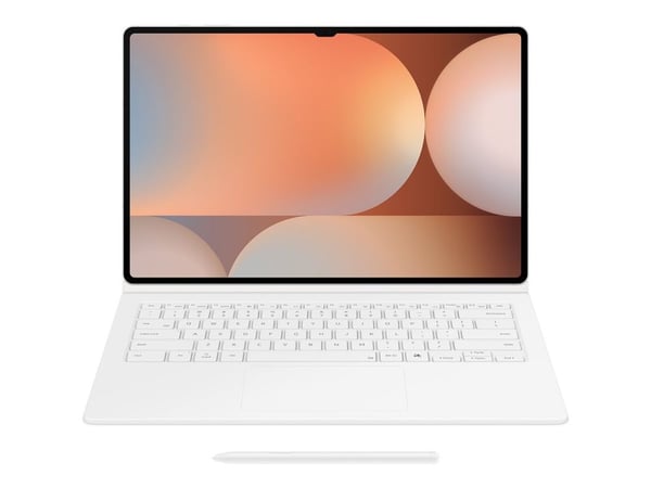 Samsung EF-DX925 - Tastatur og folioveske (bokomslag) - AI-tast - med styreplate - trådløs - POGO pin, Bluetooth - hvit tastatur, hvit boks - for G...