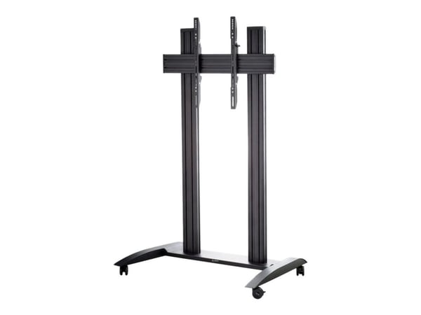 EDBAK Premium Series - Vogn - moderne - for flatpanel - videokonferansetralle - aluminium - svart - skjermstørrelse: 75"-86"