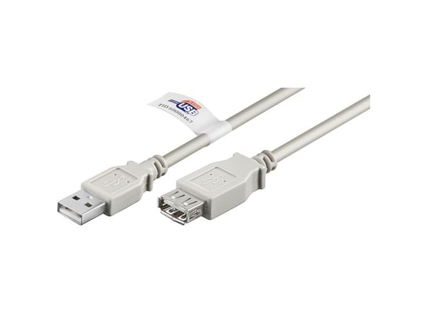 Goobay USB-A - USB-A USB-kabel 1,8 m grå (JAB-853193)