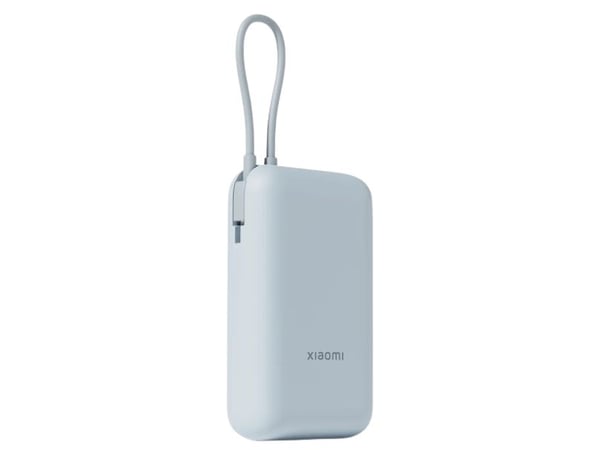 Xiaomi P15ZM - Strømbank - integrated cable - 10000 mAh - 37 Wh - 22.5 watt - 3 A - Fast Charge - 2 utgangskontakter (USB-C, USB) - isblå