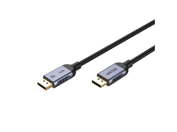 Unitek - DisplayPort-kabel - DisplayPort (hann) til DisplayPort (hann) - DisplayPort 1.4 - 1 m - 4K 120 Hz støtte, 8K 60Hz støtte, 2 K 240 Hz (2560...