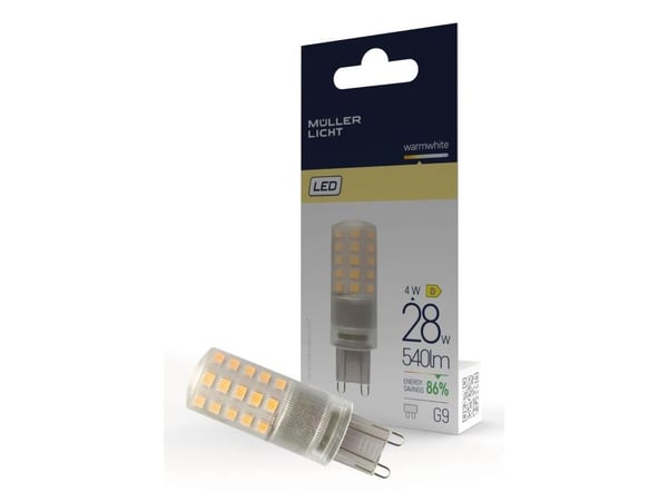 Müller-Licht 401129, 4 W, 44 W, G9, 540 lm, 20000 timer, Varm hvit