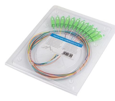 Lanberg - Grisehale - SC/APC-enkeltmodus - 2 m - 0.9 mm - fiberoptisk - 9 / 125 micron - OS2 - multifarge