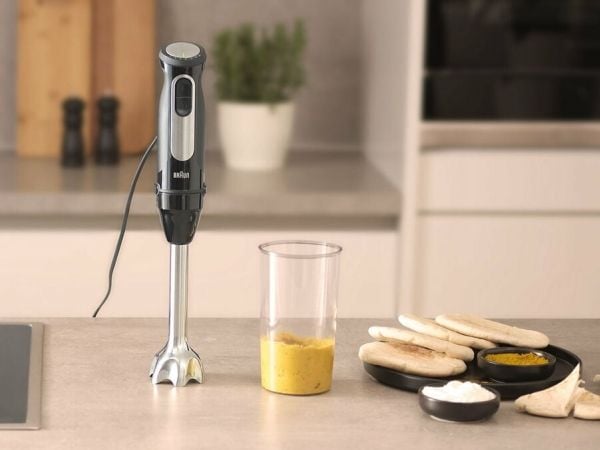Braun MultiQuick 5 Pro, Stav Mikser, 0,6 l, 1,2 m, 1000 W, Svart, Sølv