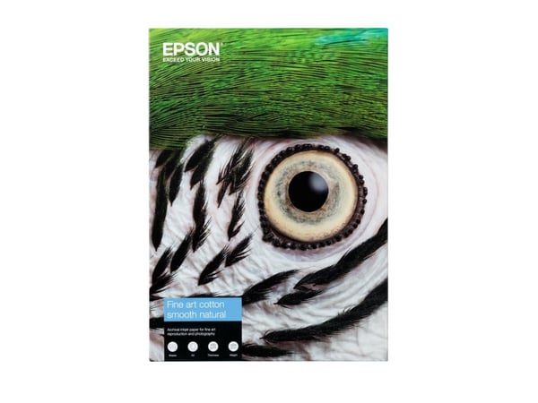 Epson Fine Art II - Bomull - glatt matt - 490 mikroner - naturlig hvitt - A2 (420 x 594 mm) - 300 g/m² - 25 ark klutepapir