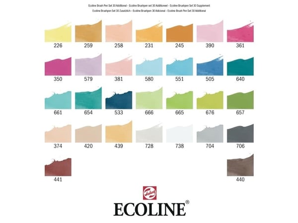 Ecoline penselpenna-set extra | 30 färger