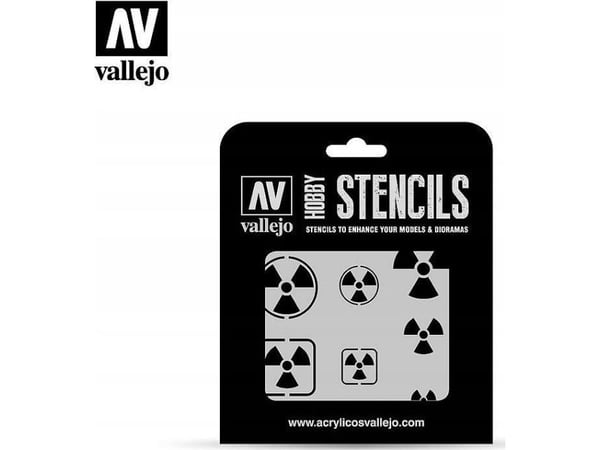 Vallejo schabloner – radioaktivitets-symboler