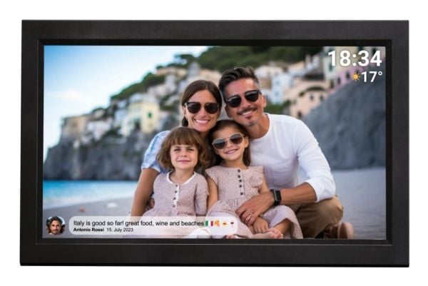 Denver PFF-1503B, 39,6 cm (15.6"), 1920 x 1080 piksler, IPS, JPEG, 16 GB, MicroSD (TransFlash)