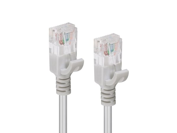 MicroConnect - Nettverkskabel - RJ-45 (hann) til RJ-45 (hann) - 1.5 m - 3.6 mm - U/UTP, uskjermet - CAT 6 - uten hindringer, flertrådet, slank - grå