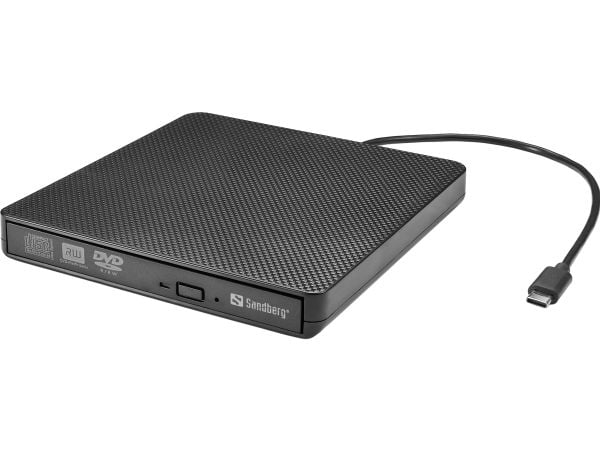 Sandberg - Platestasjon - DVD±RW (±R DL) / DVD-RAM - USB-C - ekstern