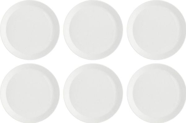 La Porcellana Bianca 6 essenziale gourmet dype tallerkensett – hvit, 21,5 cm