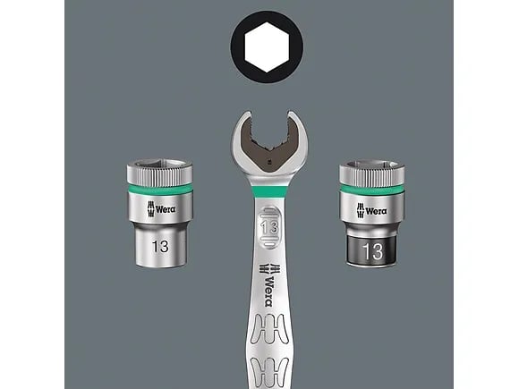 Wera 8790 HMB, Stikkontakt, 3/8", Imperisk, 1 hoder, 11/16", Kromvanadiumstål