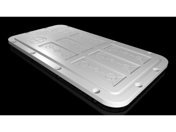 Rittal SZ 2566.200, Rackplate, Plast, Lysegrå, 1 stykker, 500 g