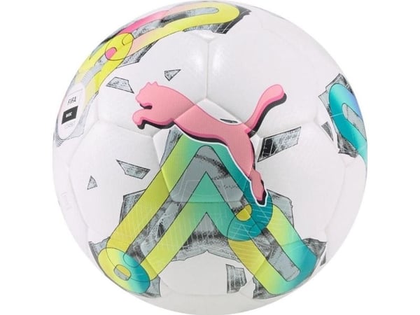 Puma jalkapallo Puma Orbit 4 HYB FIFA Basic valkoinen-vihreä-vaaleanpunainen 83781 01 4