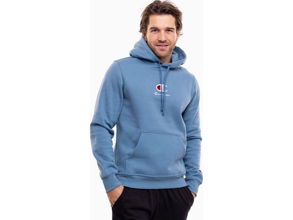 Champion Blå Sweatshirt med huva för män 220268 BS099 M