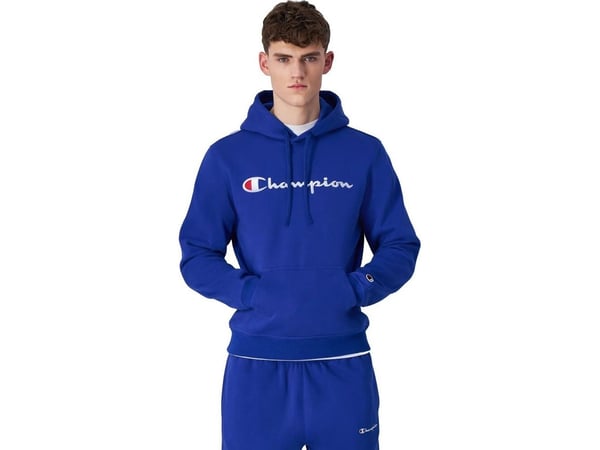 Champion Blå Sweatshirt med huva för män 220253 BS008 S