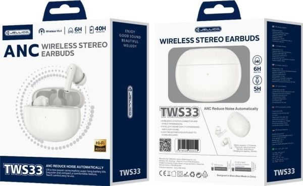 Trådløse hodetelefoner Jellico JELLICO TWS33 (ANC) | Hvit