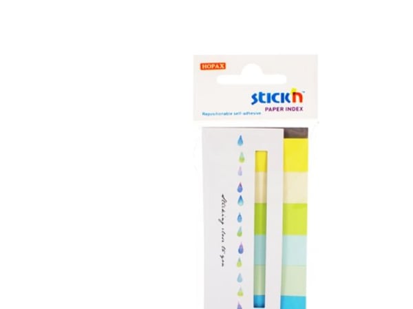Stickn Indeks bokmerker. papirblanding 6 farger neon sommer (242347)