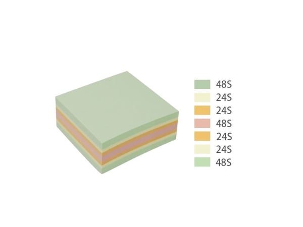 Miljø Notisblok 240 ark 51x51mm Assorterad Grøn