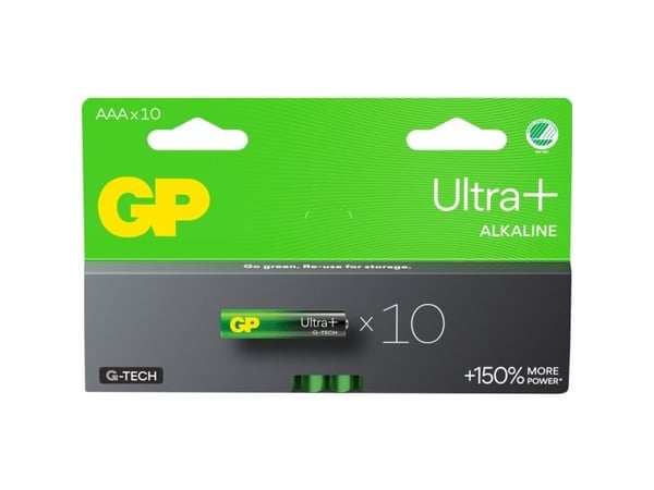 GP Ultra Plus Alkaline AAA-batteri 24AUP/LR03 10-pak