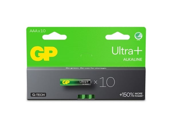 GP Ultra Plus Alkaline AAA-batteri 24AUP/LR03 10-pak
