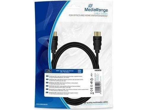MediaRange MRCS210, 2 m, HDMI Type A (Standard), HDMI Type A (Standard), 10,2 Gbit/s, musta