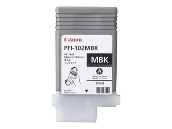 Canon PFI-102 MBK - 130 ml - matt svart - original - blekkbeholder - for imagePROGRAF iPF510, iPF610, iPF650, iPF655, iPF750, iPF755, iPF760, iPF76...