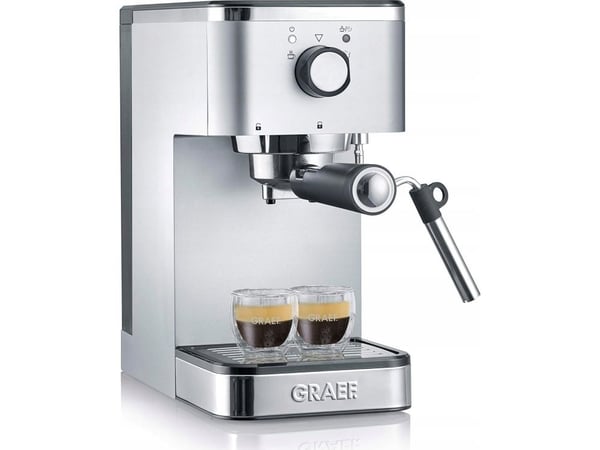 Graef ES400, Espressomaskin, 1,25 l, Malt kaffe, 1400 W, Rustfritt stål