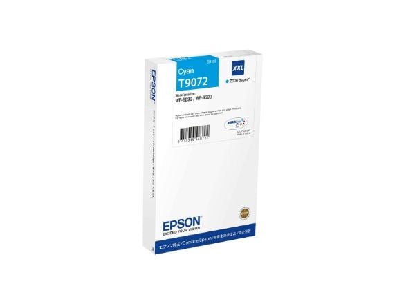 Epson T9072 - 69 ml - XXL-størrelse - cyan - original - boks - blekkpatron - for WorkForce Pro WF-6090, WF-6590