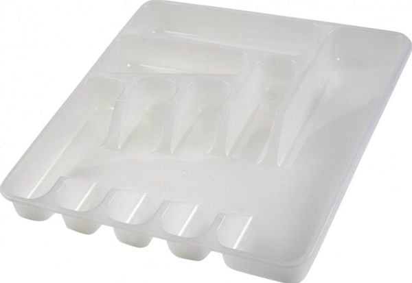 keeeper bestikkboks "pablo" 7-rom PP natur-transparent lukket mål (B)395 x (D)370 x (H)50 mm - 1 stk (1016300100000)