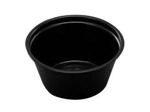 Dressingbæger 60 ml 2 oz Ø62x27 mm PP Sort,250 stk/ps - (250 stk.)