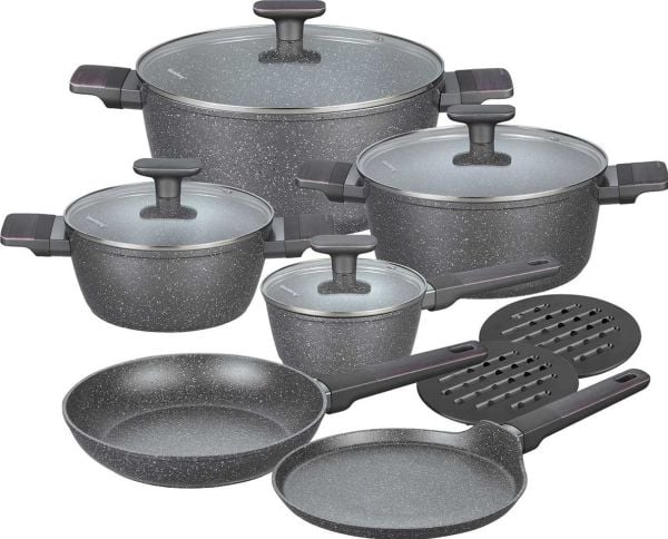 Klausberg marmorert grytesett KB-7832 12 deler