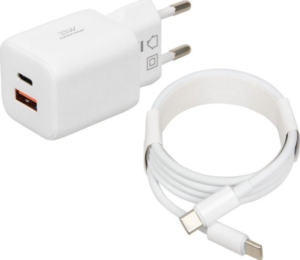 iBOX C-42 - Strømadapter - 33 watt - 3 A - Huawei Fast Charge, QC 3.0, AFC, SCP, Apple 2.4A, USB BC 1.2, Power Delivery 3.0 + PPS - 2 utgangskontak...